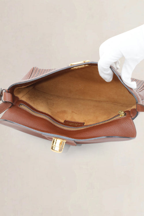 Delvaux Brown Toile De Cuir Merlot GM Crossbody Bag