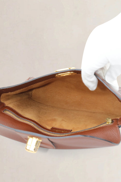 Delvaux Brown Toile De Cuir Merlot GM Crossbody Bag
