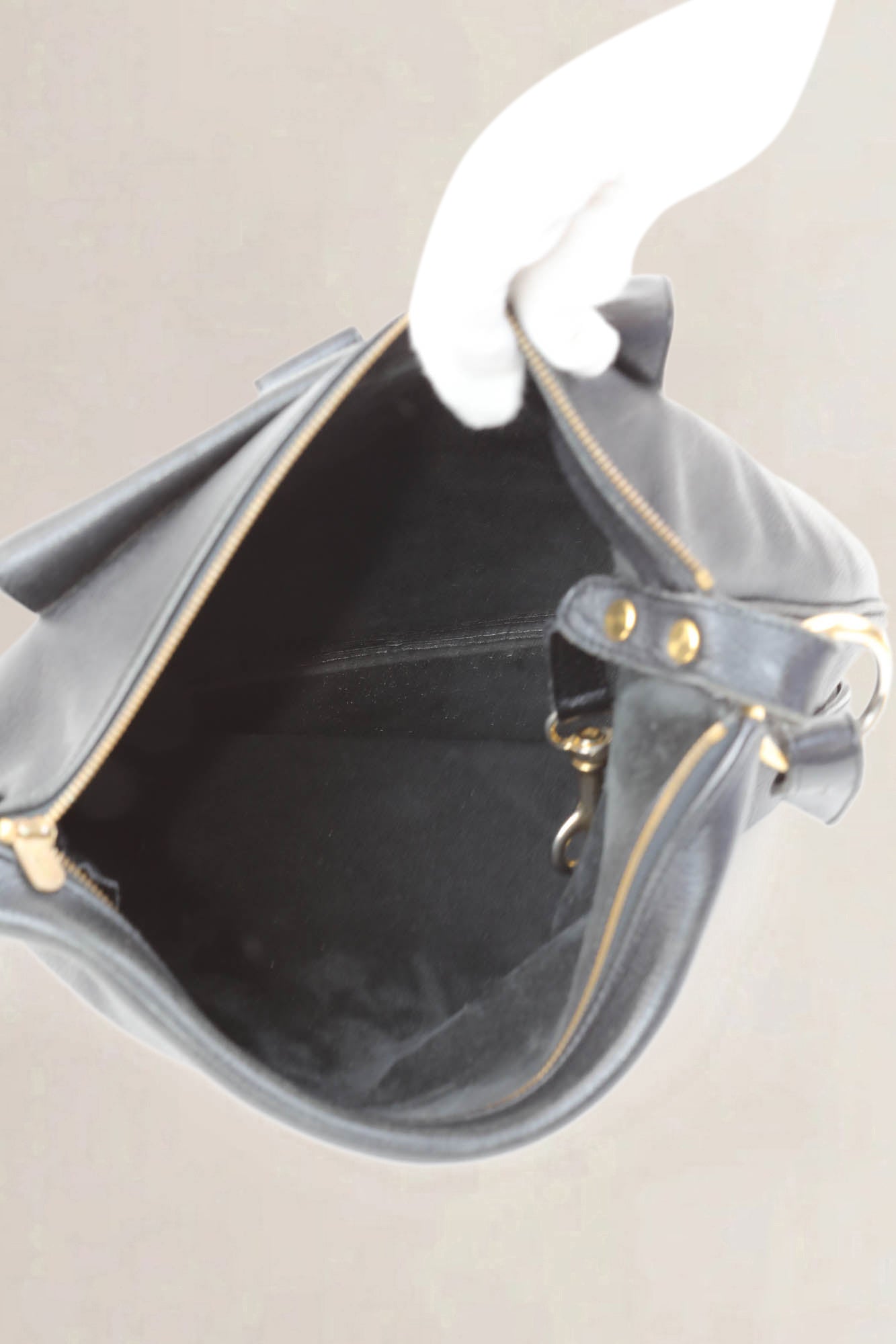 Black Flou Shoulder Bag