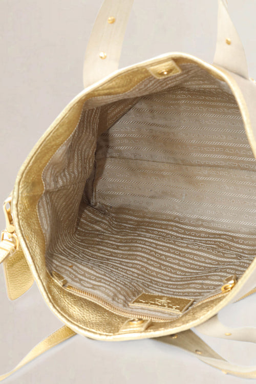 Prada Beige Shopping Crossbody Bag