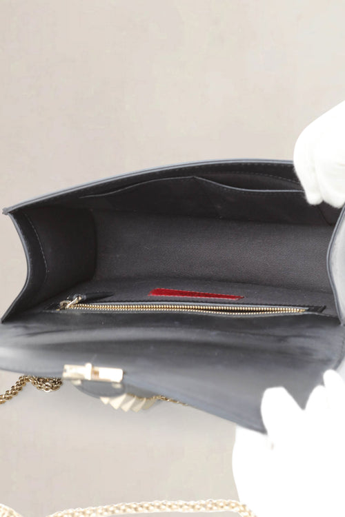 Valentino Garavani Black Glam Lock Rockstud Crossbody Bag