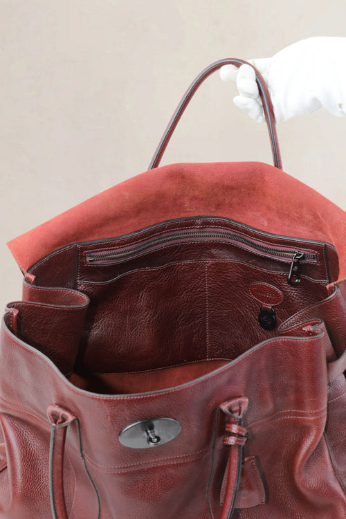 Mulberry Burgundy Bayswater Weekend Travel Bag