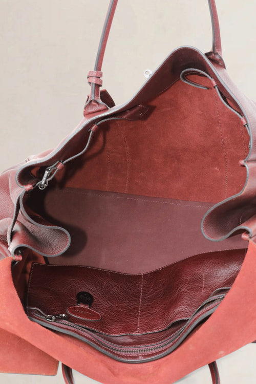 Mulberry Burgundy Bayswater Weekend Travel Bag