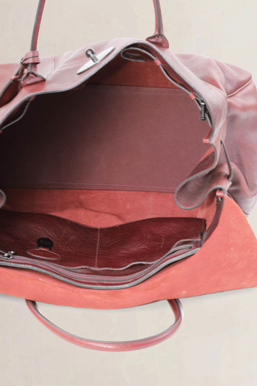 Mulberry Burgundy Bayswater Weekend Travel Bag