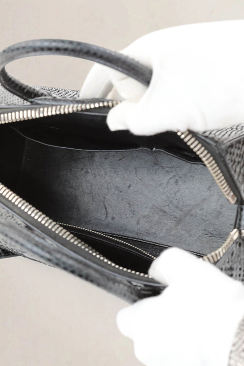 Givenchy Black Antigona Leather-Trim Python Shoulder Bag