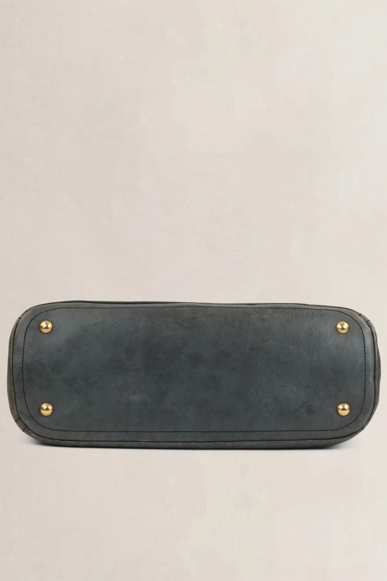 Prada Green Glace Calf Top Handle Bag