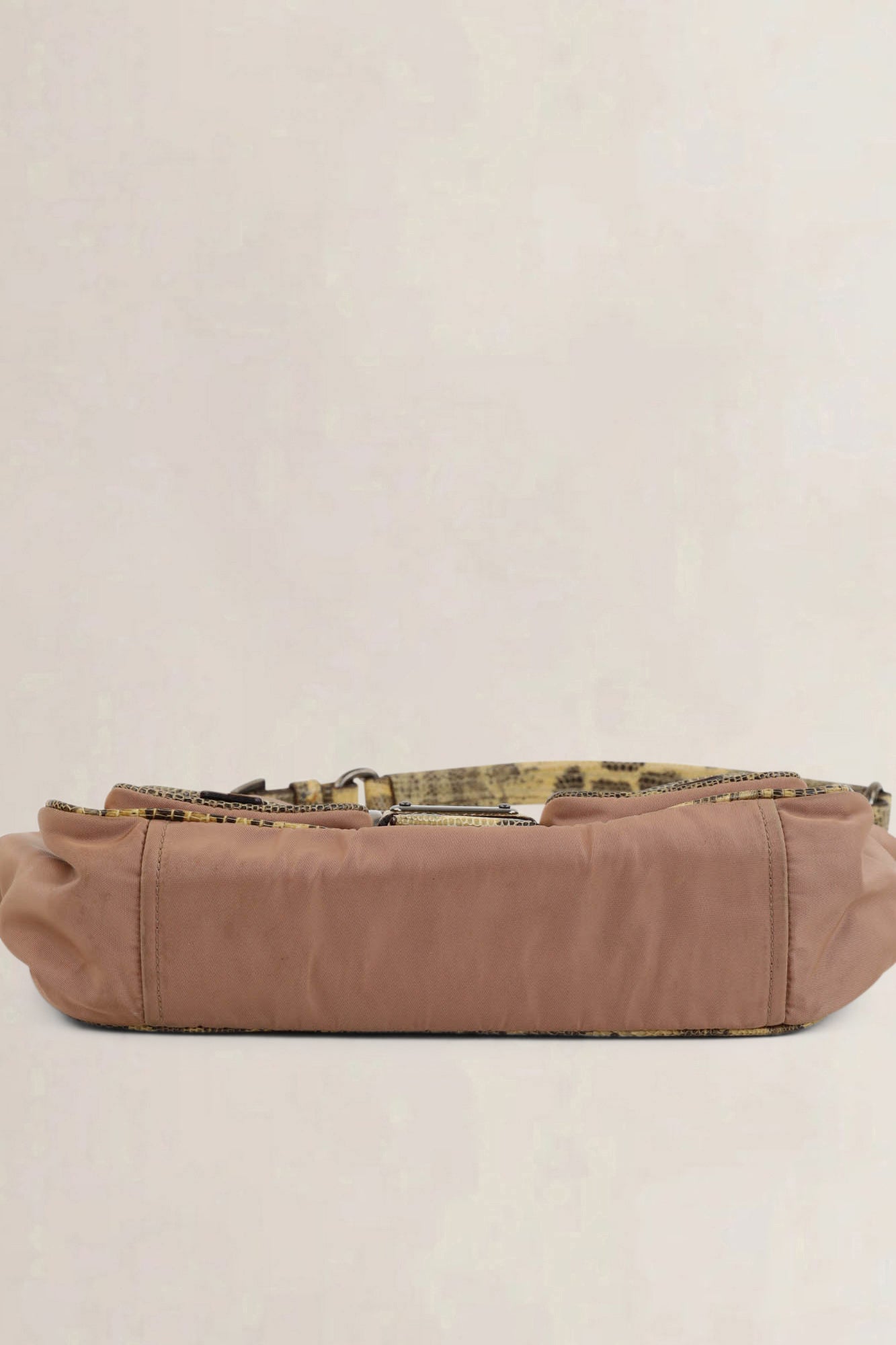 Prada Pink Python/Nylon Pocket Frame Shoulder Bag