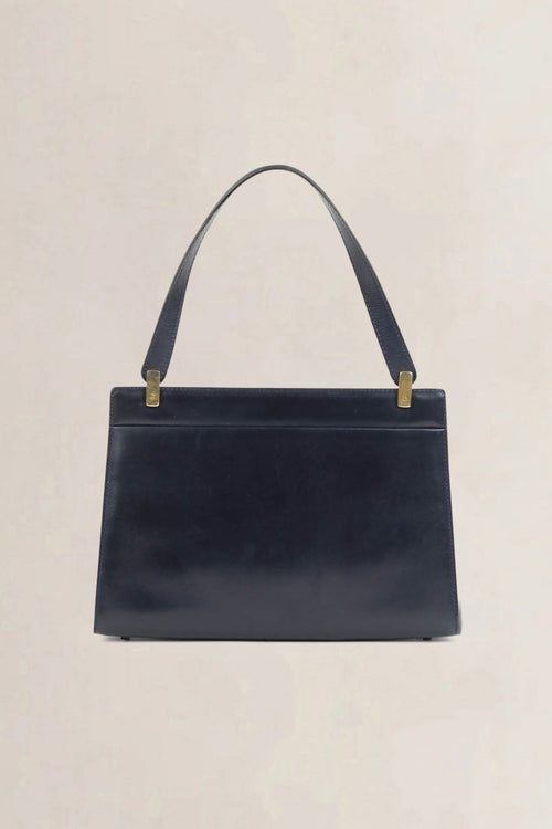 Delvaux Vintage Blue Top Handle Bag