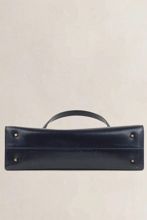 Delvaux Vintage Blue Top Handle Bag