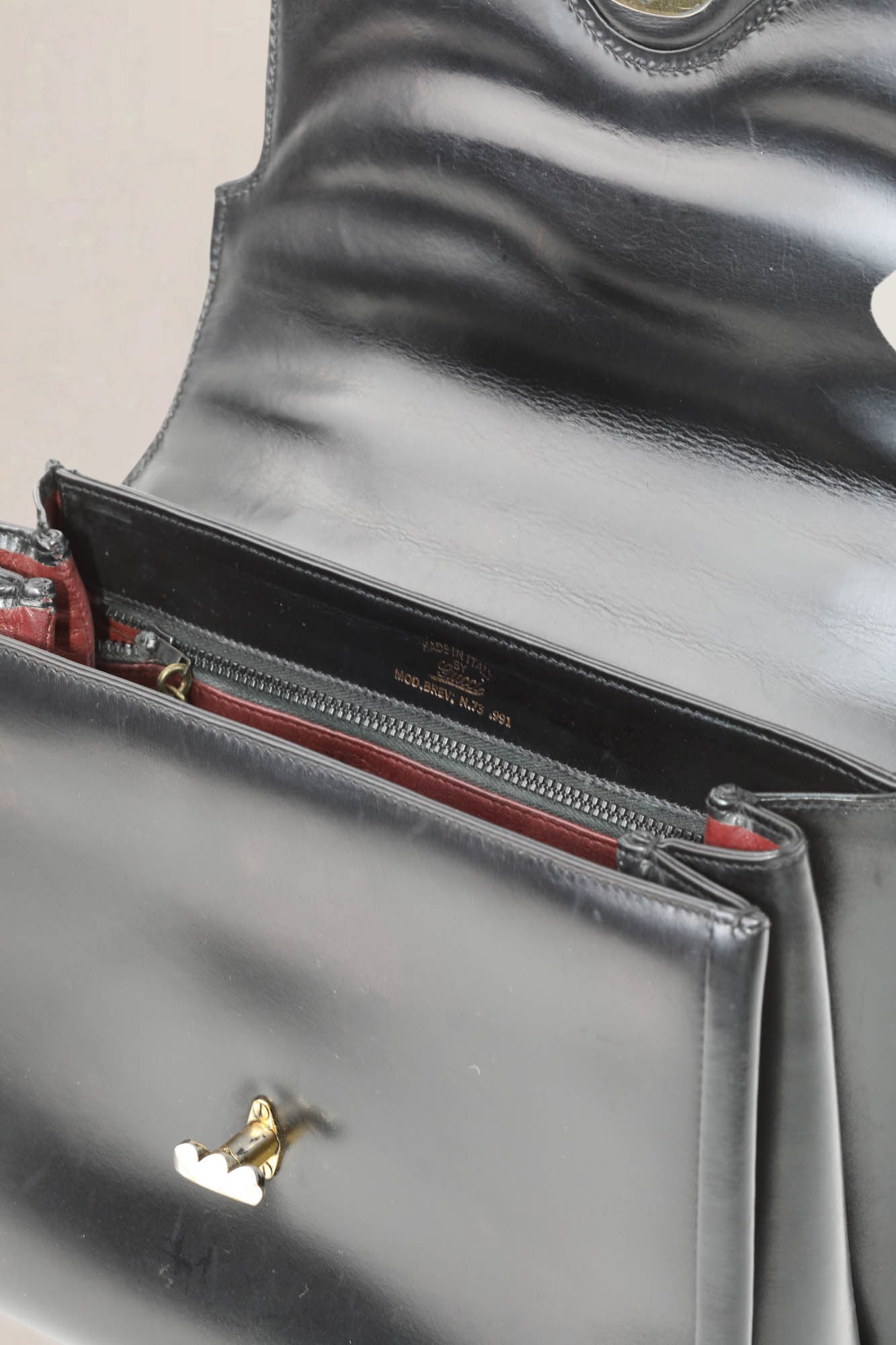 Vintage Black Top Handle Bag