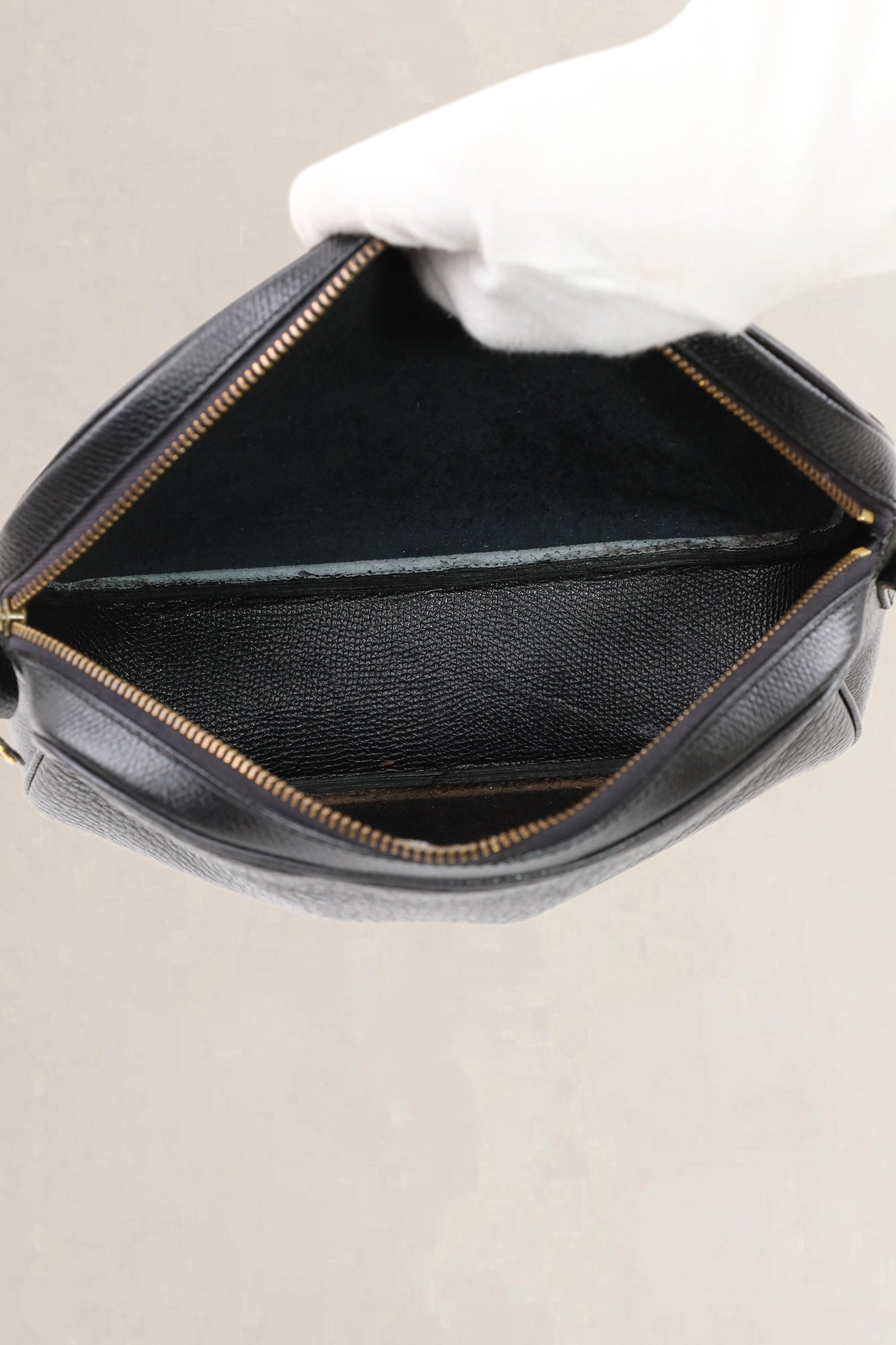 Delvaux black leather crossbody bag — preloved