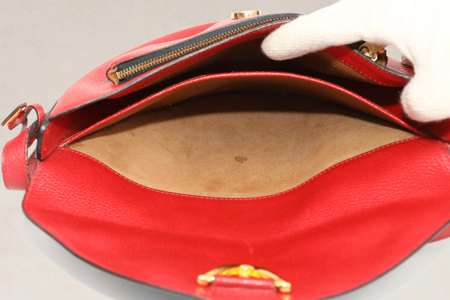 Red Triangle Crossbody Bag