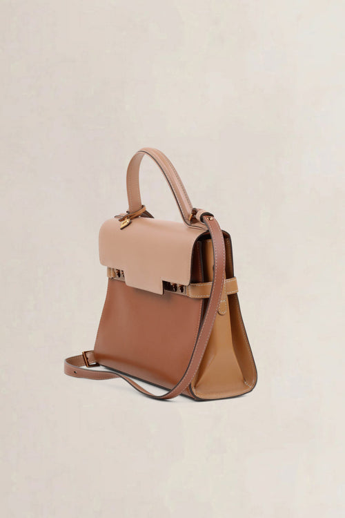 Delvaux Tempête MM Bi-color Crossbody Bag