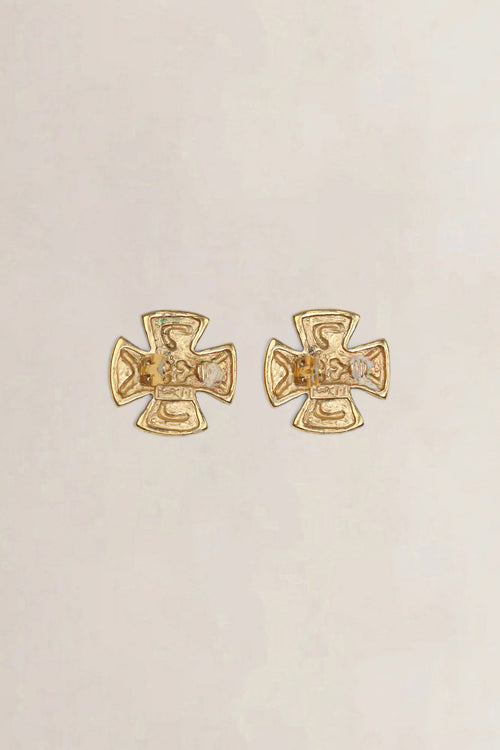 Vintage Maltese Cross Clips