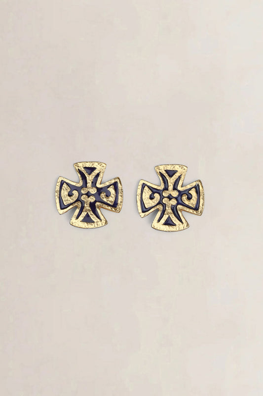 Vintage Maltese Cross Clips