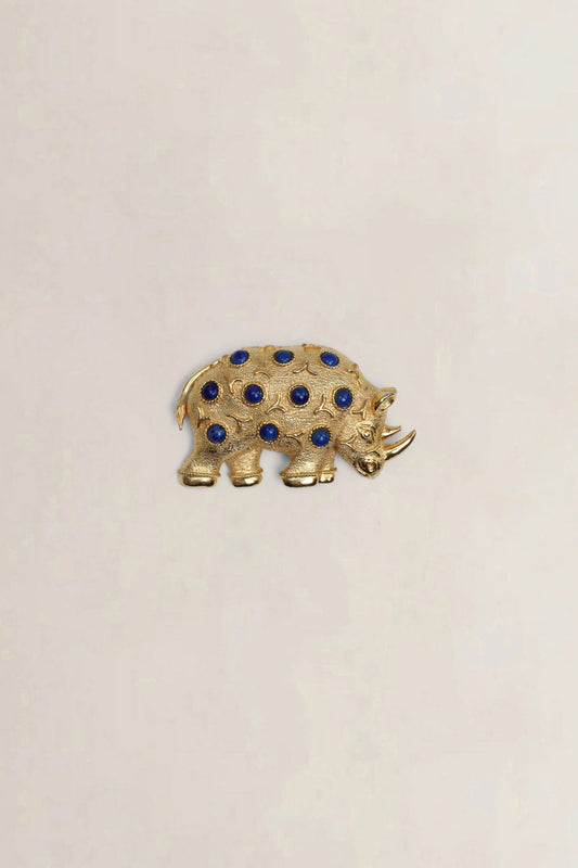Capri Rhino Brooch