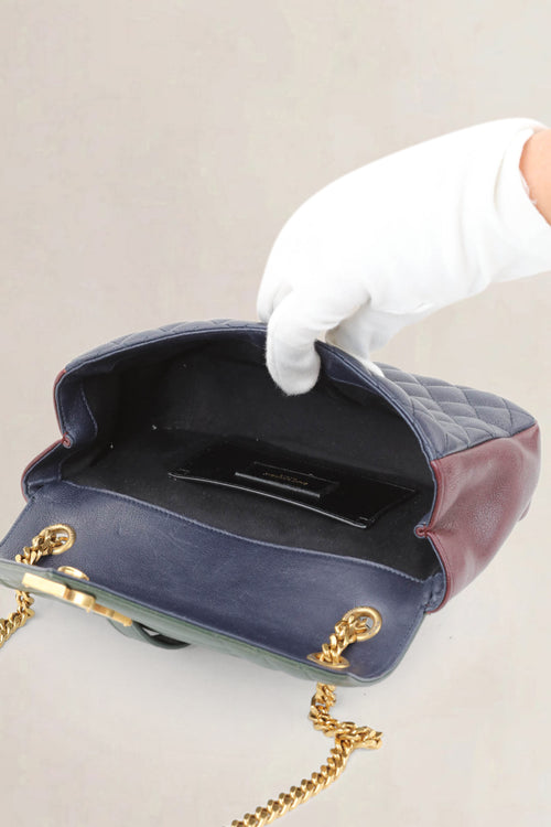 YSL Tricolor College Crossbody Bag