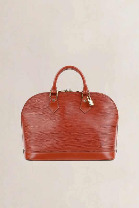 Brown Alma Top Handle Bag