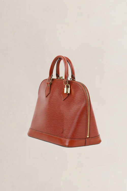 Louis Vuitton Brown Alma Top Handle Bag