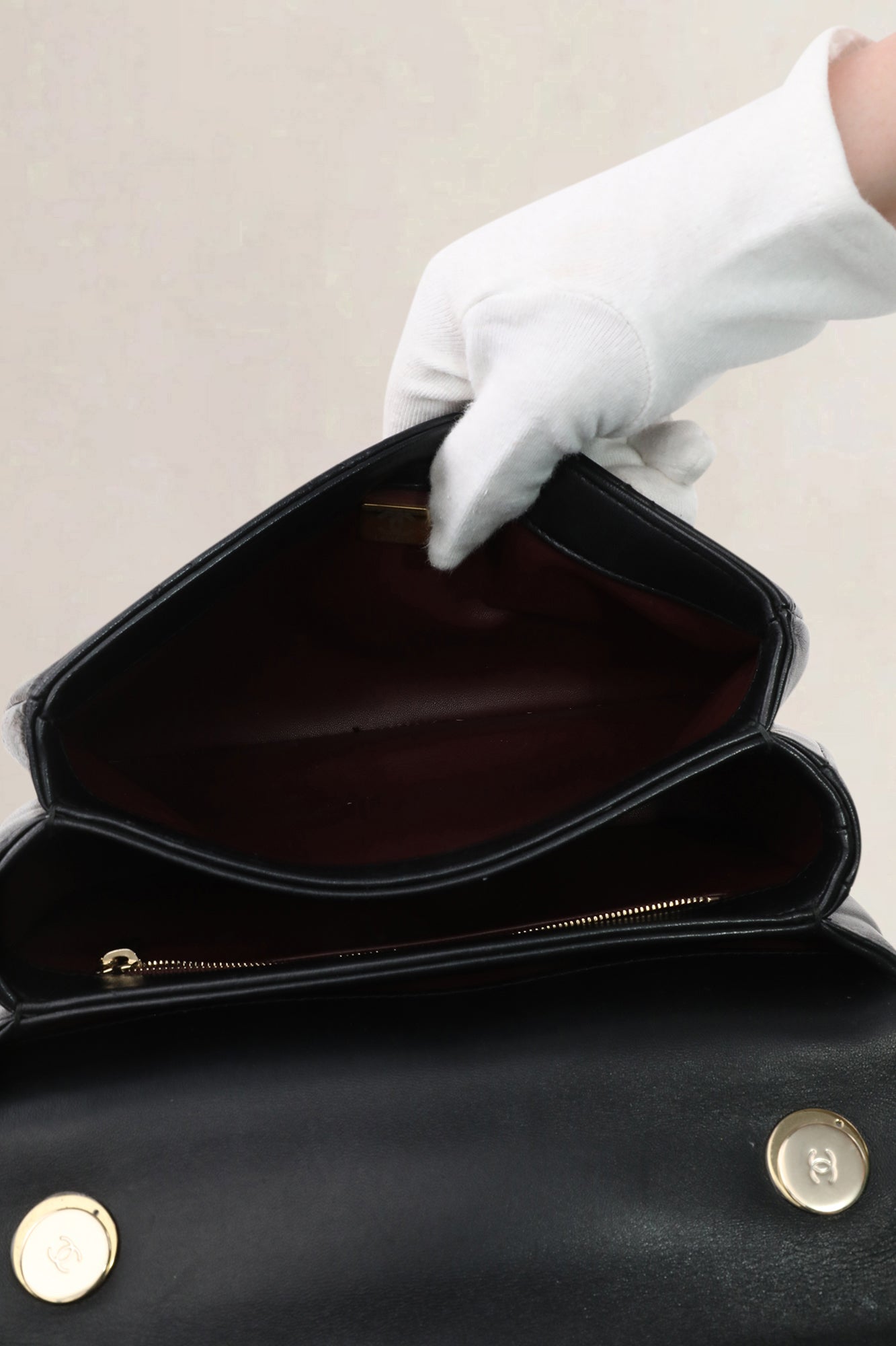 Chanel Sac à Rabat Poignée lambskin — vintage