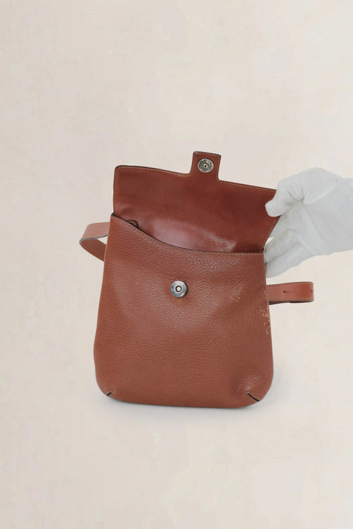 Deux De Delvaux Brown Crossbody Bag