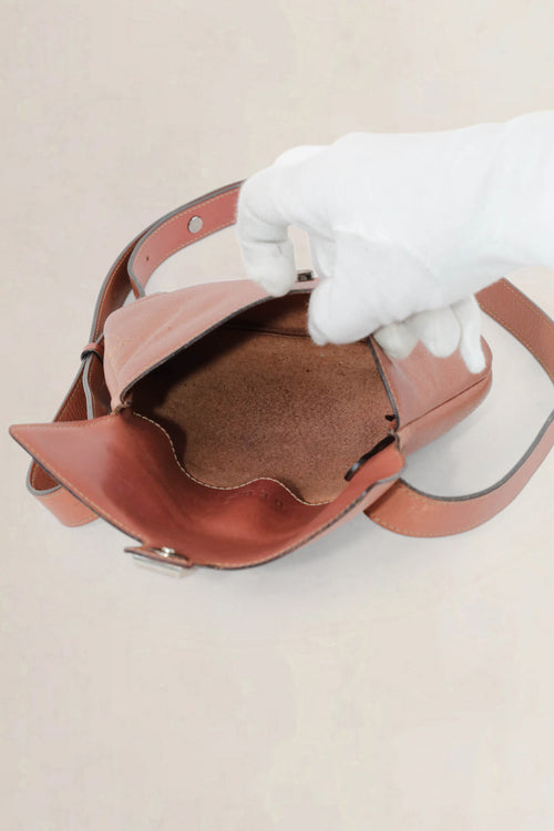 Deux De Delvaux Brown Crossbody Bag