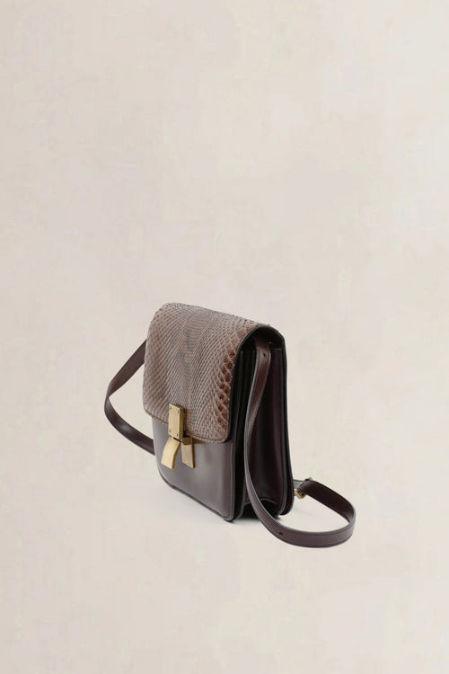 Céline Brown Python Classic Box Crossbody Bag