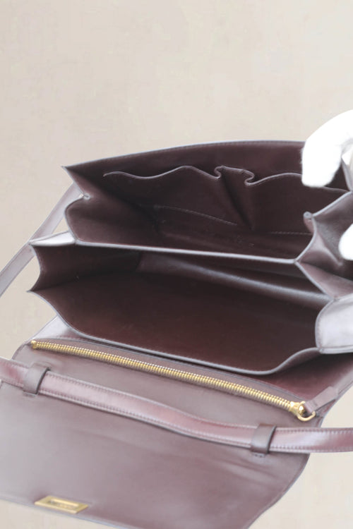 Brown Python Classic Box Crossbody Bag
