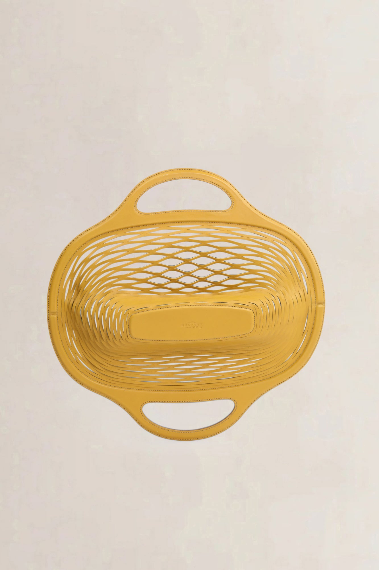 Delvaux Geel/Zwart Charles Kaisin The Basket Tas