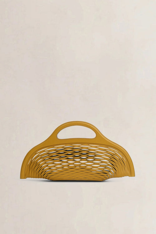 Delvaux Geel/Zwart Charles Kaisin The Basket Tas
