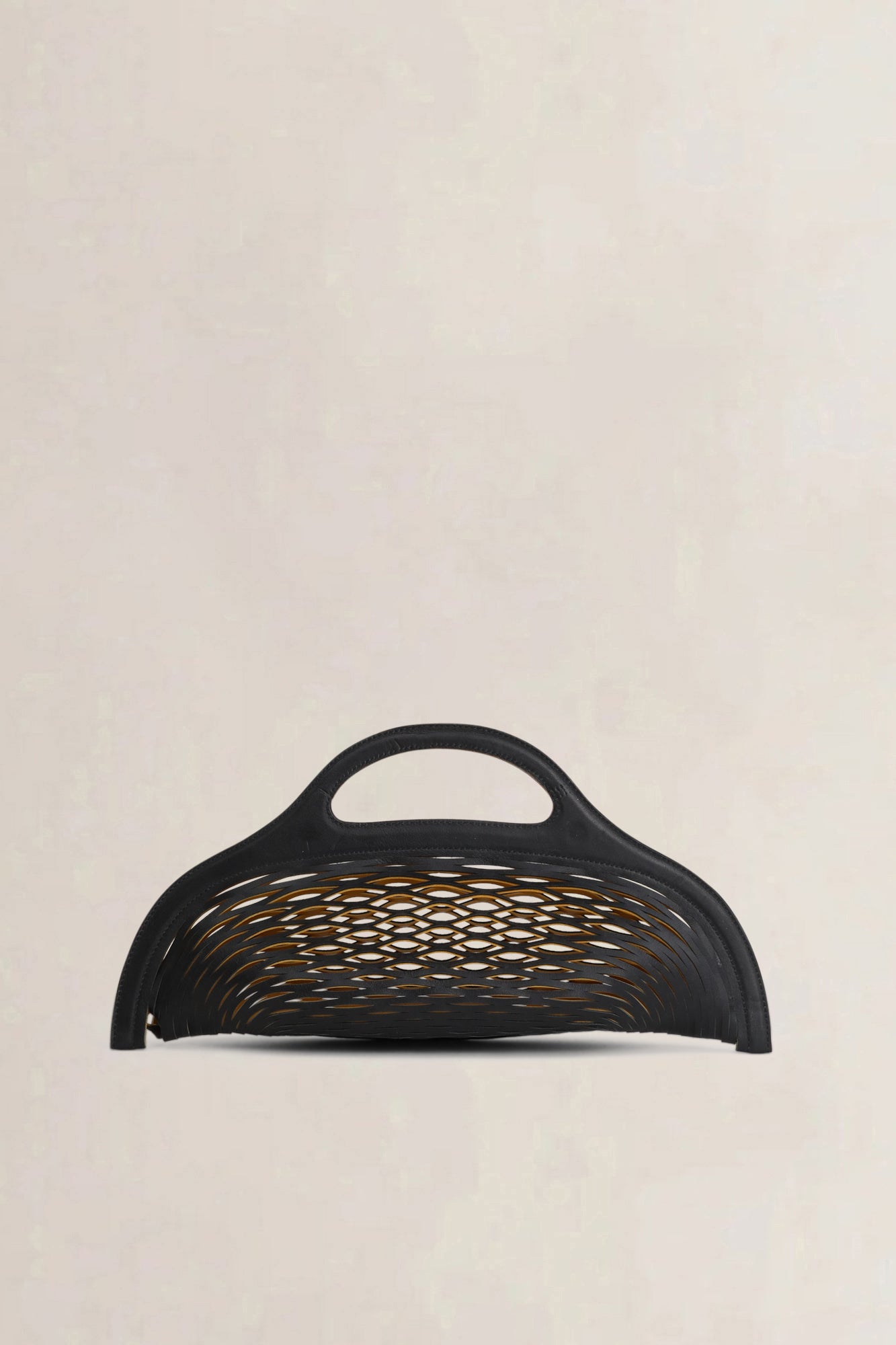 Delvaux Geel/Zwart Charles Kaisin The Basket Tas