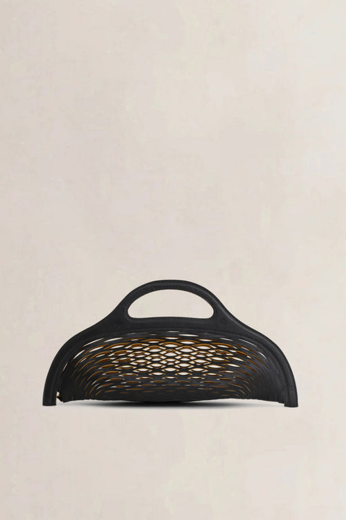 Delvaux Geel/Zwart Charles Kaisin The Basket Tas