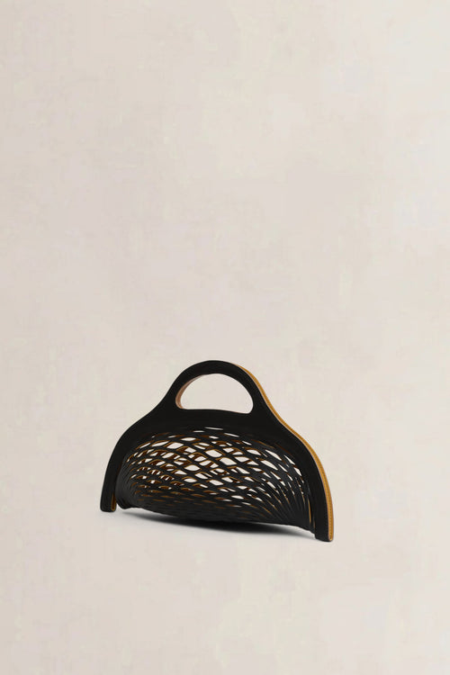 Delvaux Geel/Zwart Charles Kaisin The Basket Tas