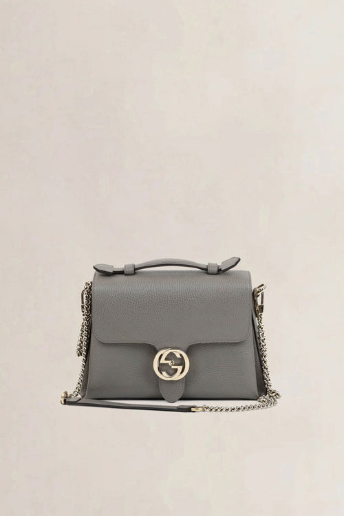 Grey Interlocking GG Crossbody Bag
