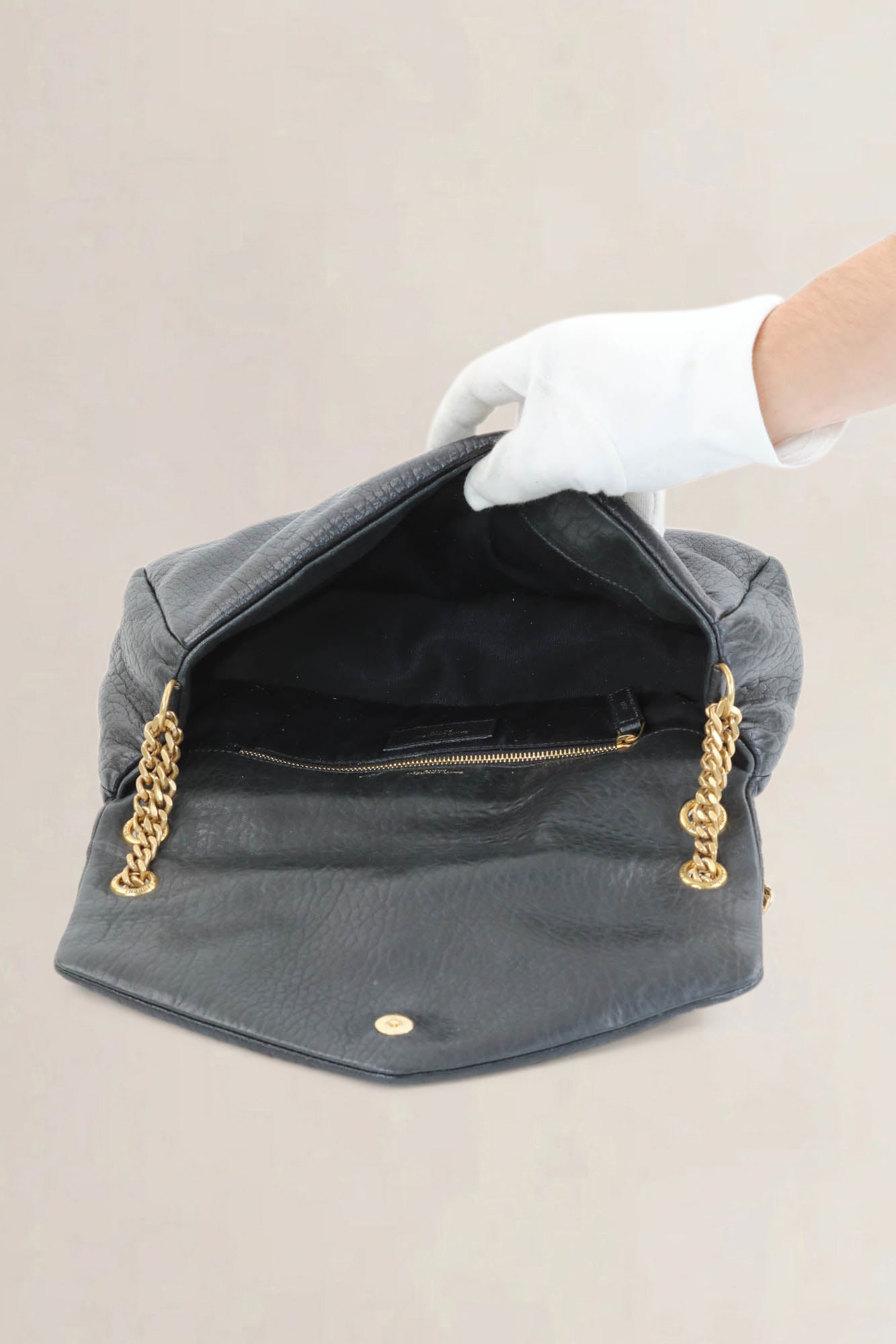 YSL Black Calypso Shoulder Bag