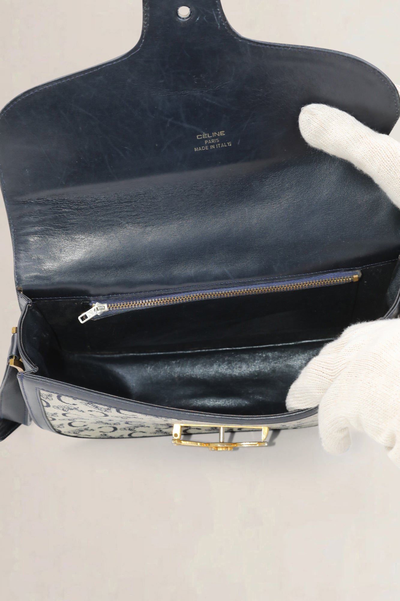 Vintage Blue Monogram Shoulder Bag