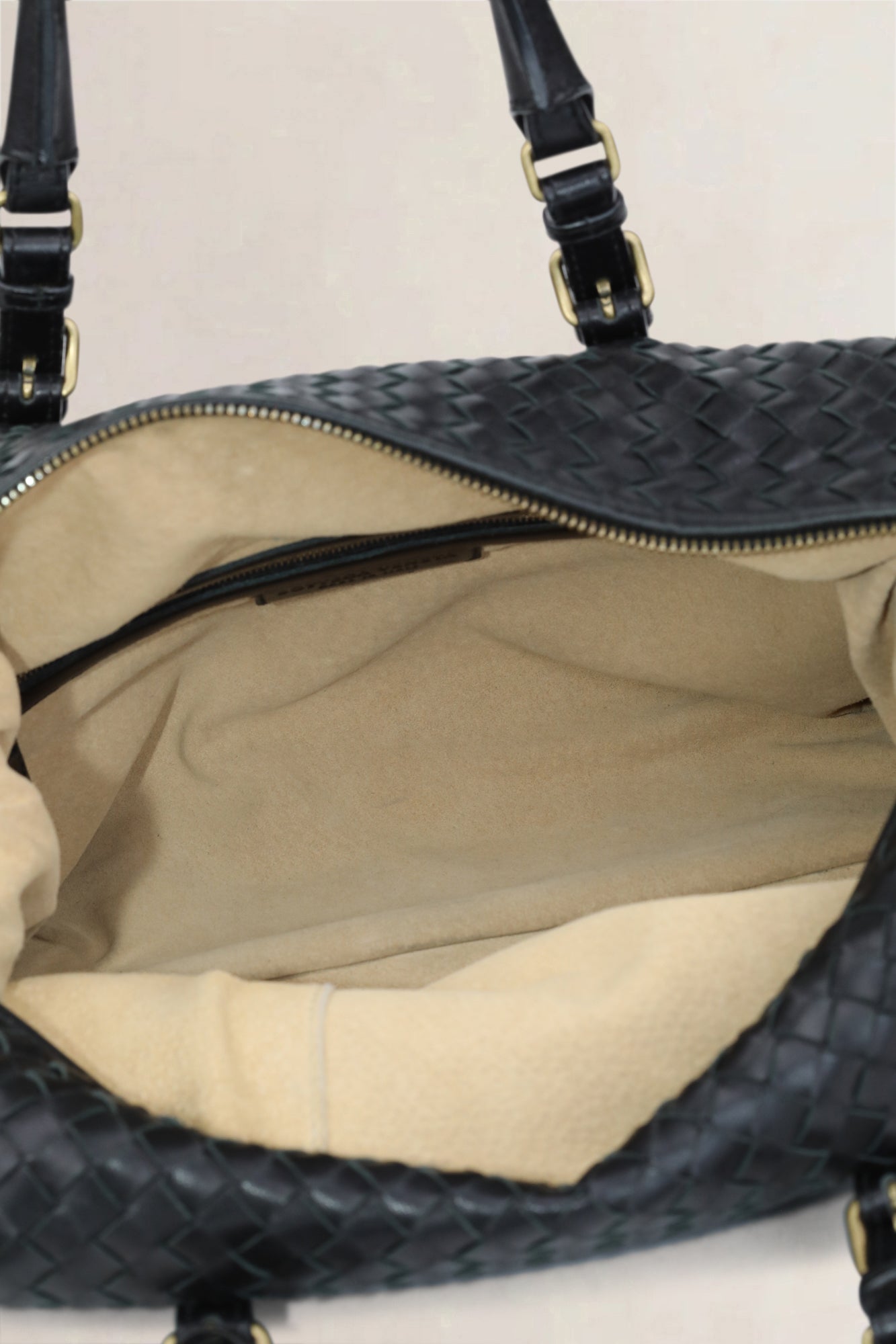 Black Montaigne Intrecciato Leather Bag