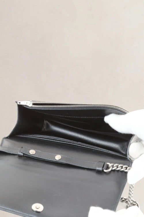Black B-Wallet On Chain Crossbody Bag