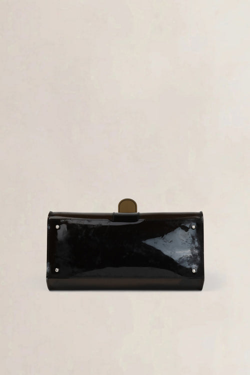 Sac à main en vinyle noir Delvaux Brillant MM