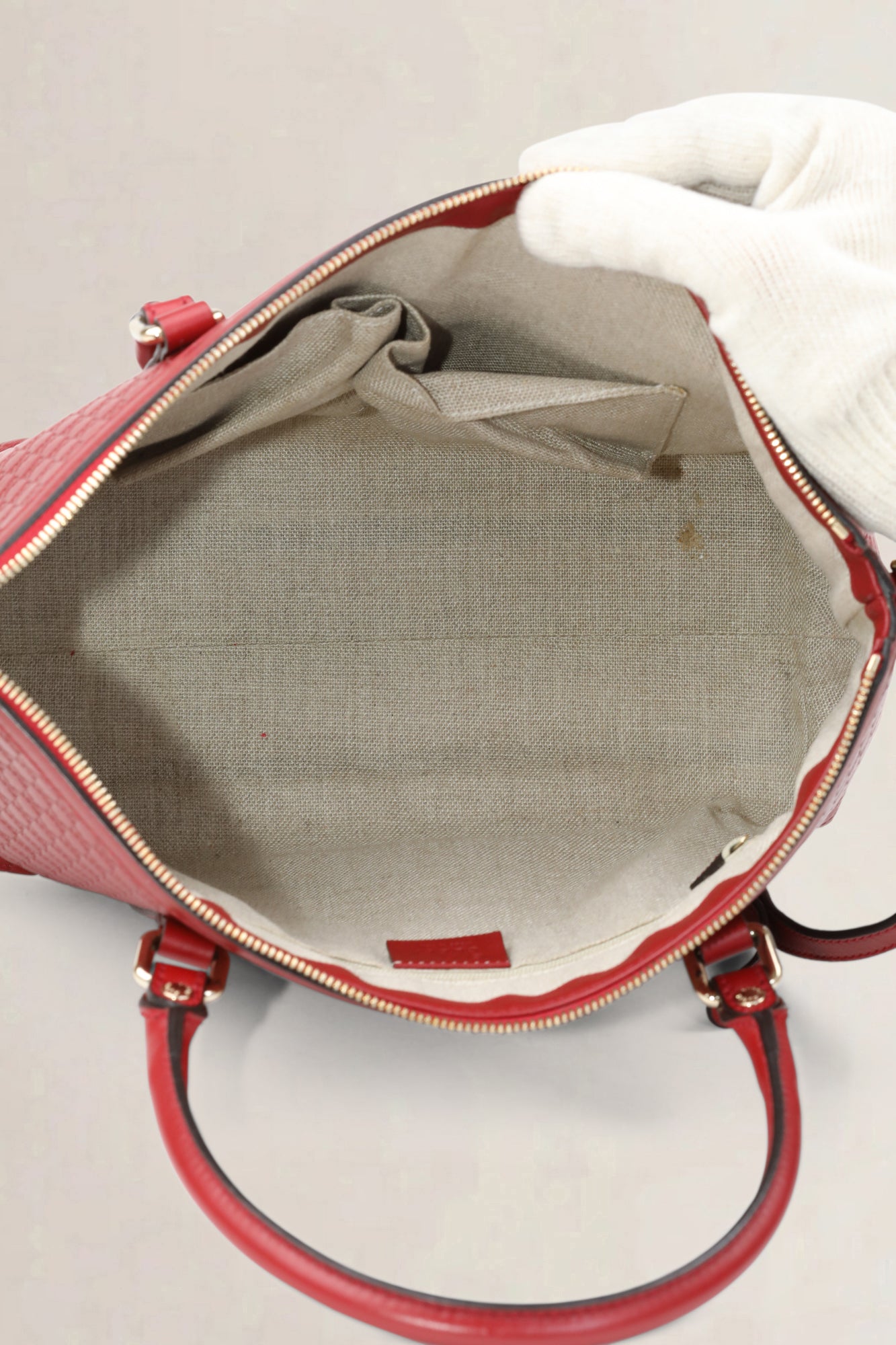 Gucci Rode Guccissima Leren Crossbody Tas