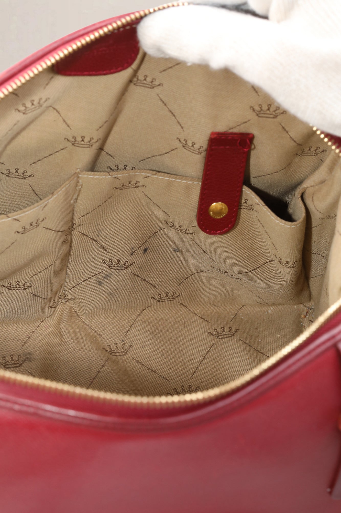 Delvaux Rosso Astrid GM Top Handle-tas