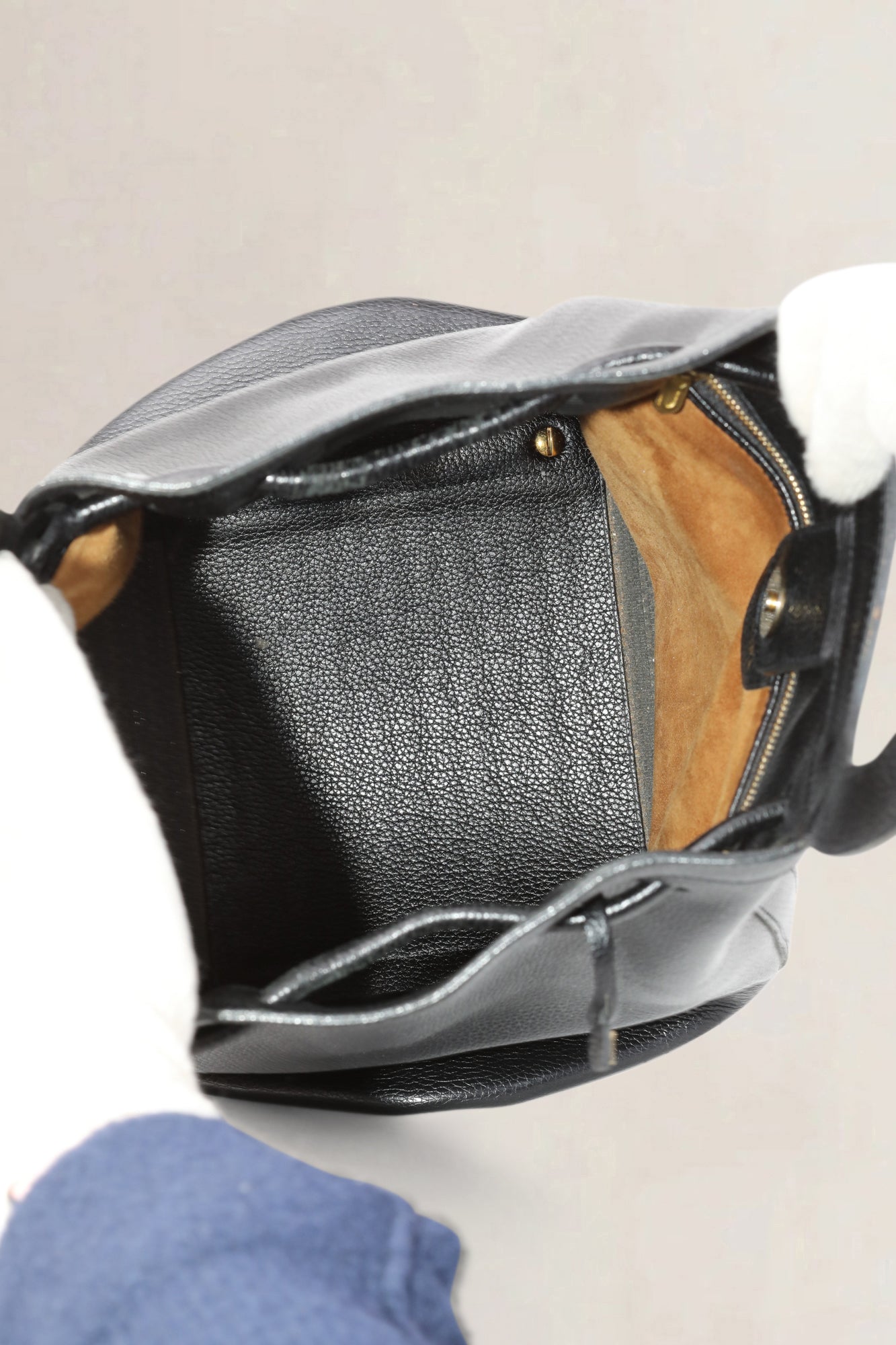 Delvaux Zwarte Caraibes Toile De Cuir