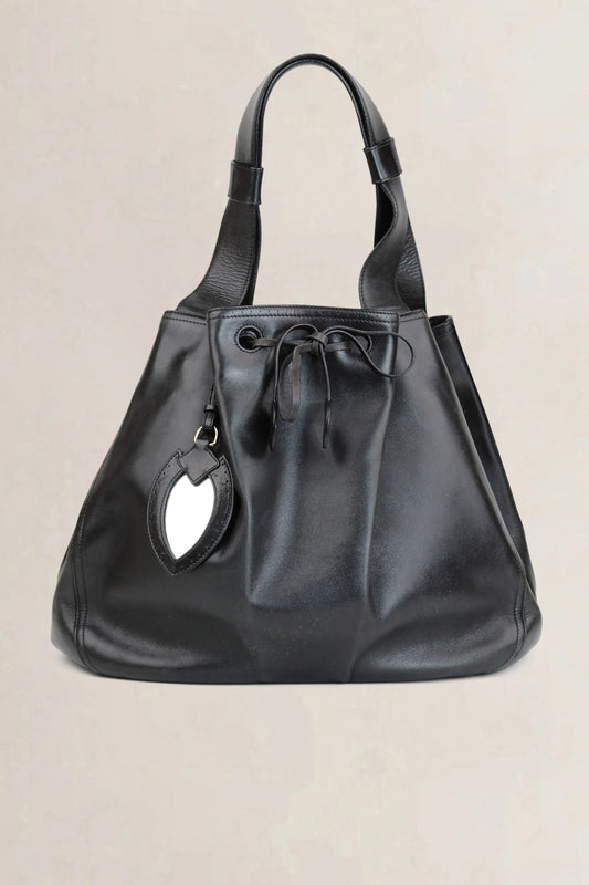 Black Leather Shoulder Bag