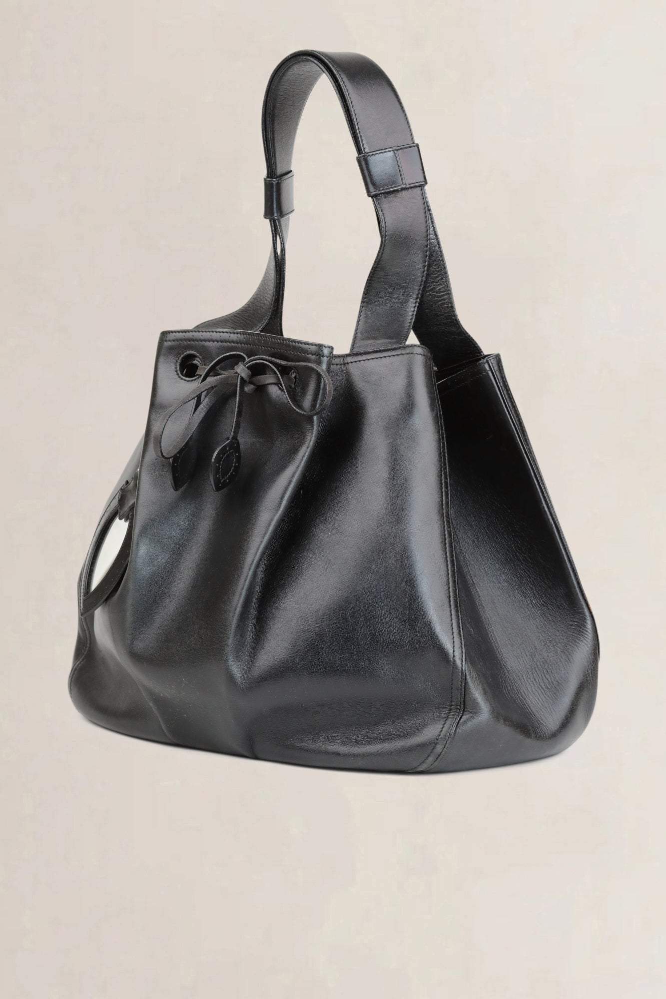 Black Leather Shoulder Bag