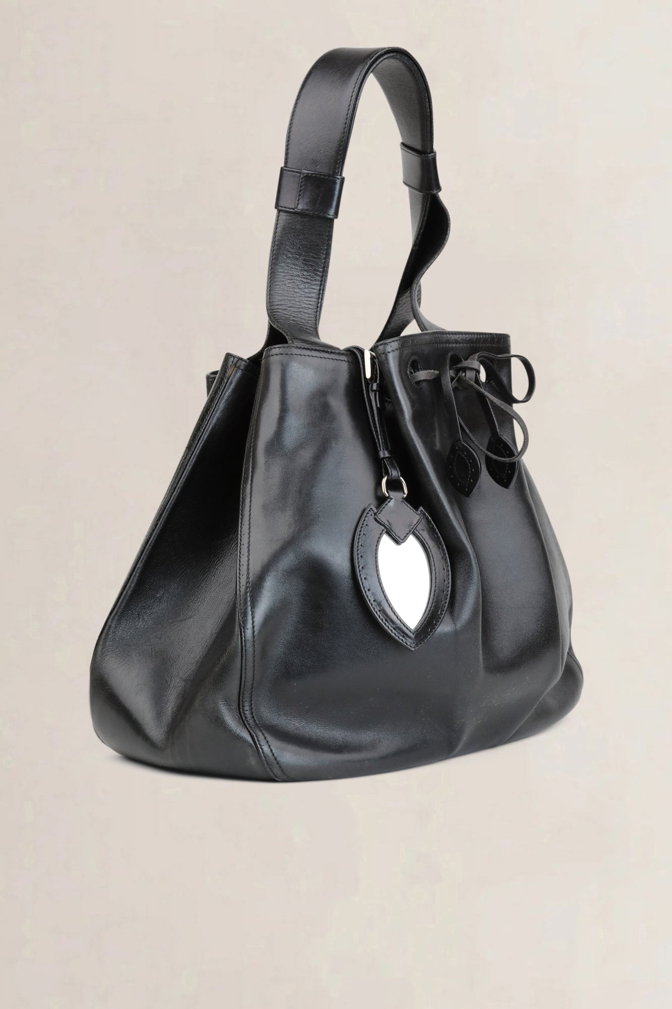Black Leather Shoulder Bag