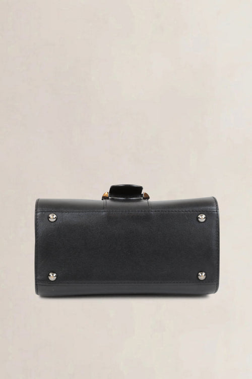 Brillant Black Mini Top Handle Bag