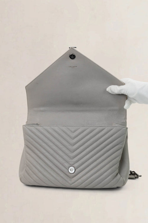 Grey College Large Shoulder Bag