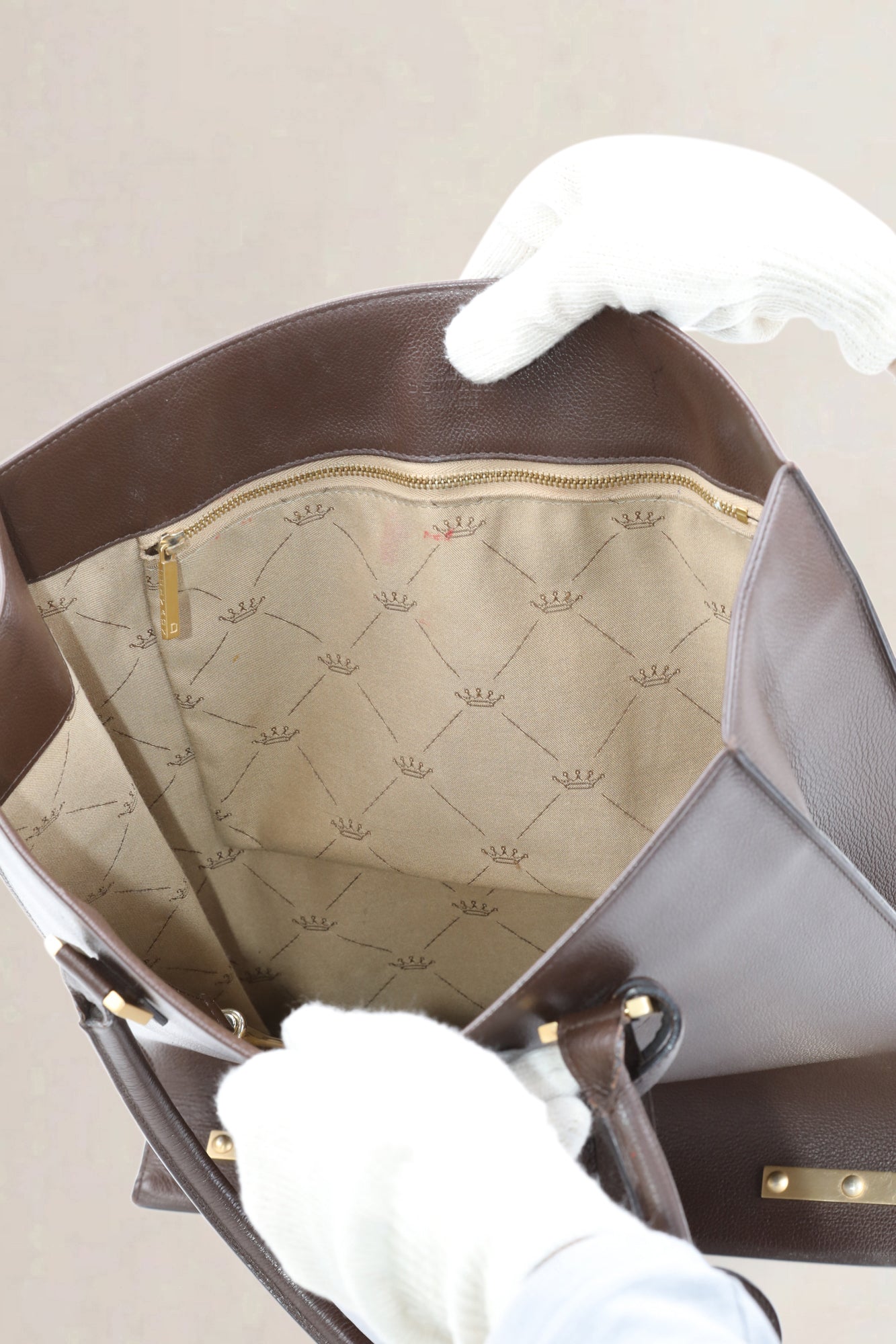 Delvaux Brown Le Jeff GM schoudertas