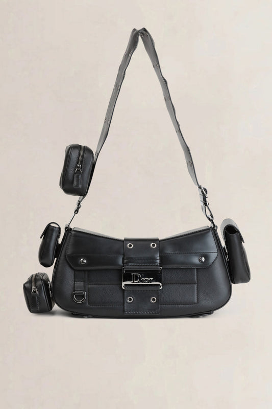 Black Colombus Shoulder Bag