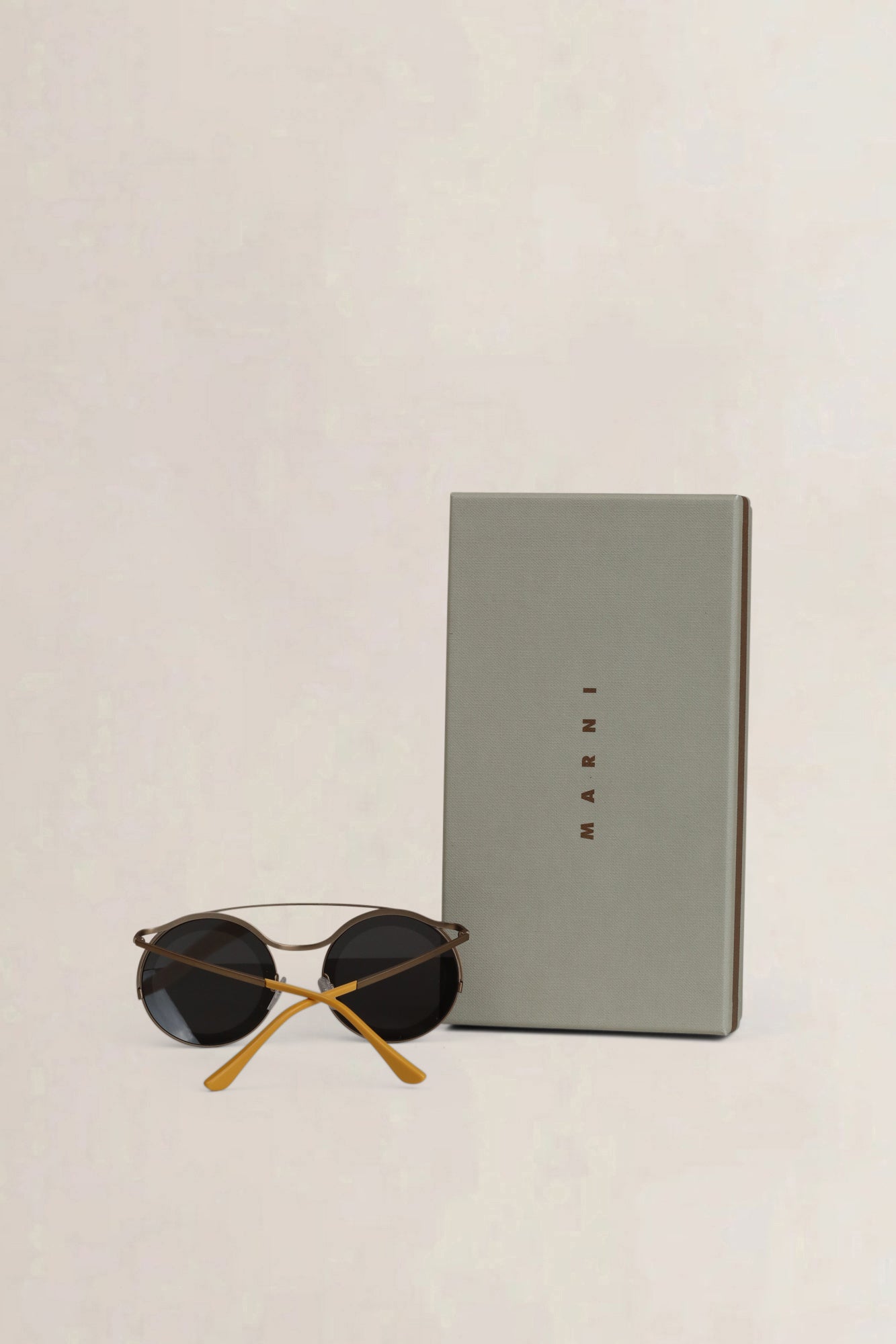 Yellow Round-Frame Sunglasses